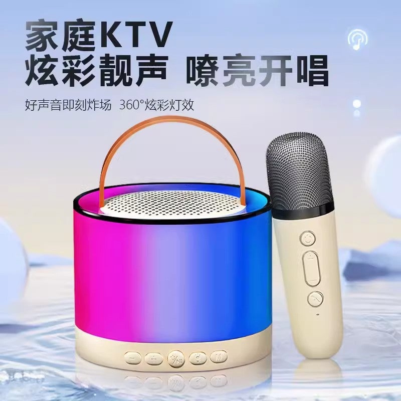 Popular Karaoke Bluetooth Speaker Outdoor Live Broadcast Home Ktv With Microphone Singing Dual-Mic K52 Bluetooth Speaker - Image 4